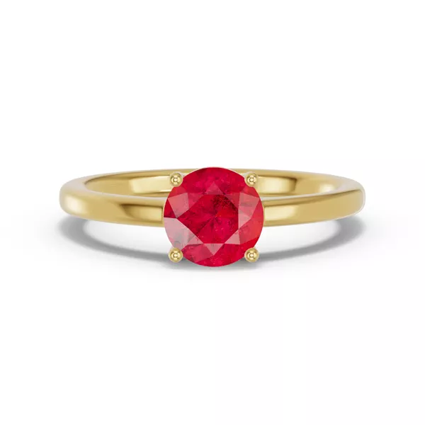Round Ruby East-West Ring