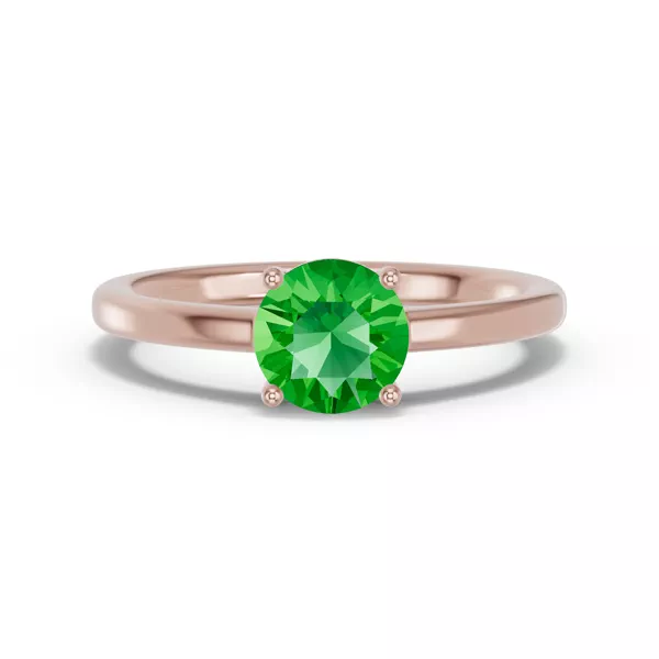 Round Tsavorite East-West Ring