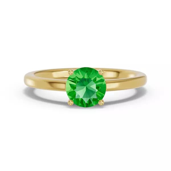 Round Tsavorite East-West Ring