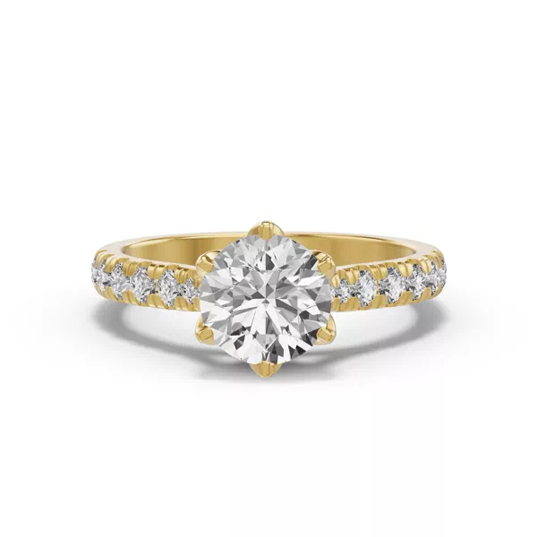 Marigold Royale Tulip Inspired 6 Prong Lab Ring