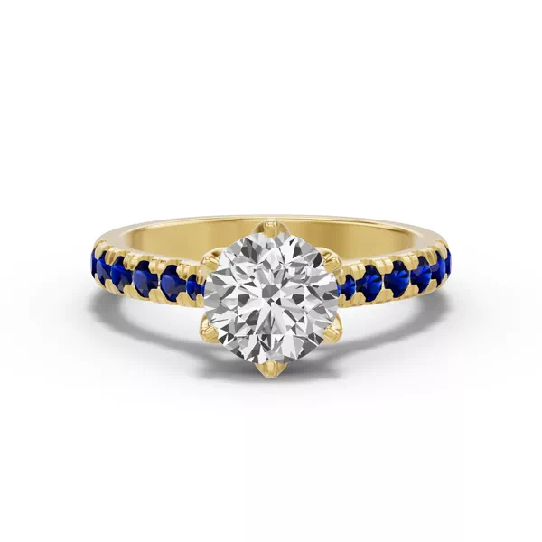 Marigold Royale Tulip Inspired Sapphire Engagement Ring