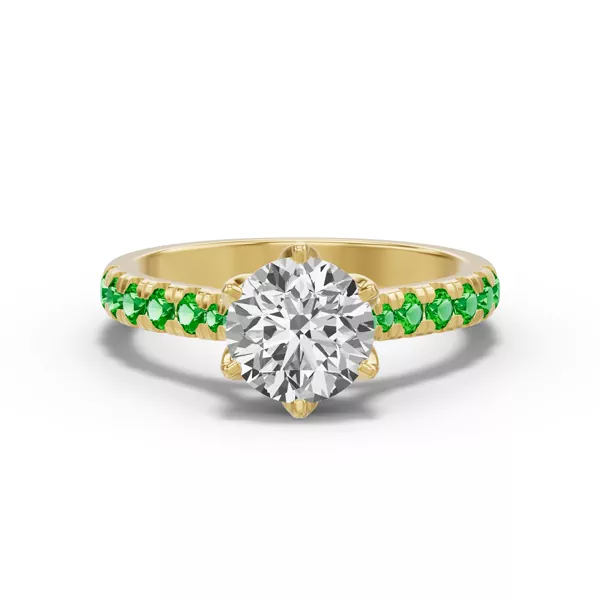 Marigold Royale Tulip Inspired Tsavorite Engagement Ring