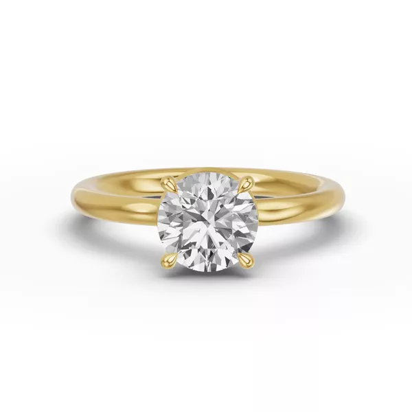 Sculpted Solitaire Engagement Ring