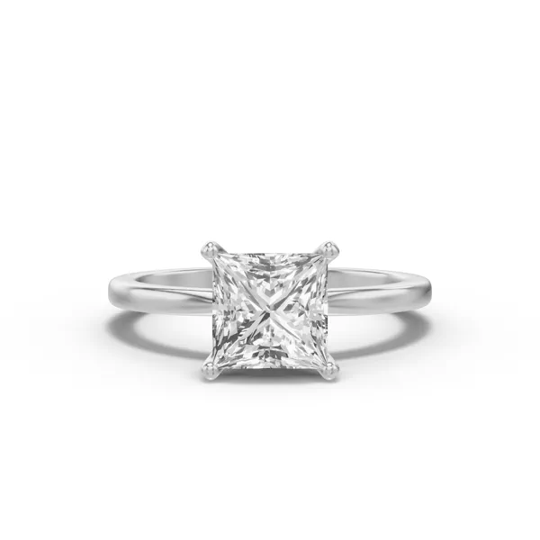 Windy Solitaire Engagement Ring With 1 Carat Princess Diamond