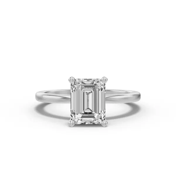 Windy Solitaire Engagement Ring With 1 Carat Emerald Diamond