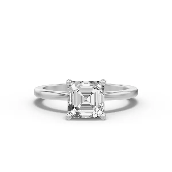 Windy Solitaire Engagement Ring With 1.01 Carat Asscher Diamond