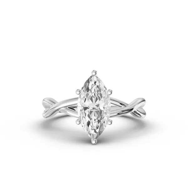 Bianca Twist Engagement Ring With 1 Carat Marquise Diamond
