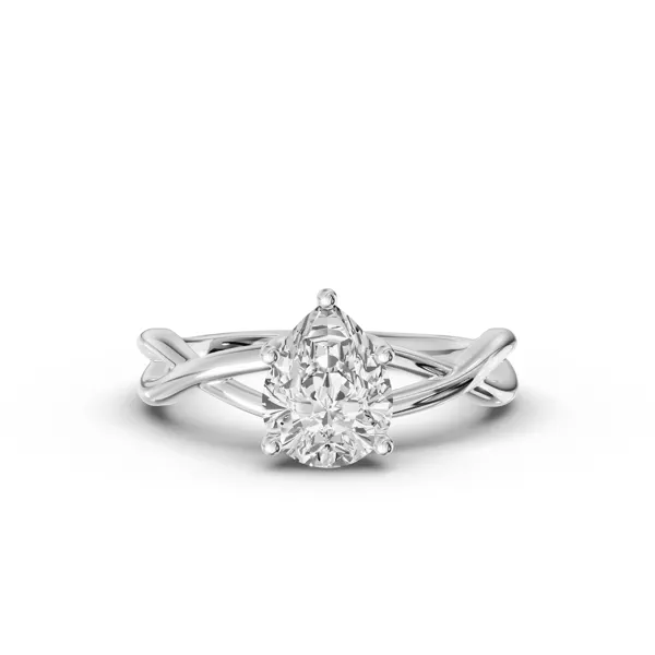 Bianca Twist Engagement Ring With 1.01 Carat Pear Diamond