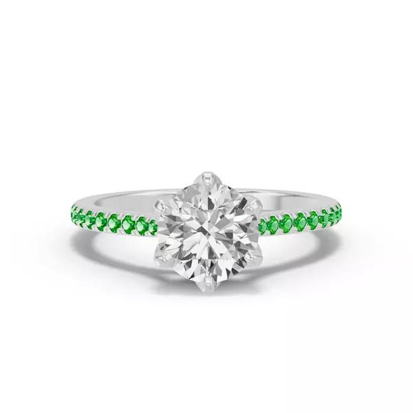 Marigold Tulip Inspired Tsavorite Engagement Ring