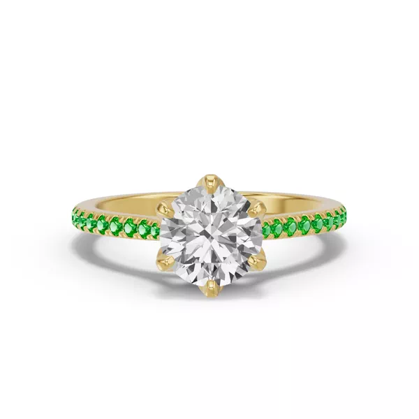 Marigold Tulip Inspired Tsavorite Engagement Ring