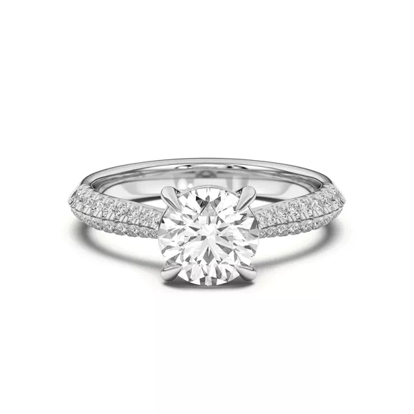 Karen Knife-Edge Pavé Engagement Ring