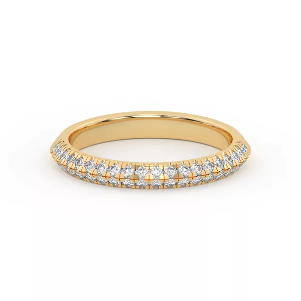 Karen Knife-Edge Pavé Band
