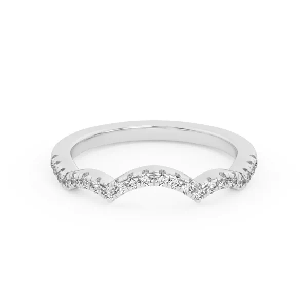 Gina Curved Pavé Band