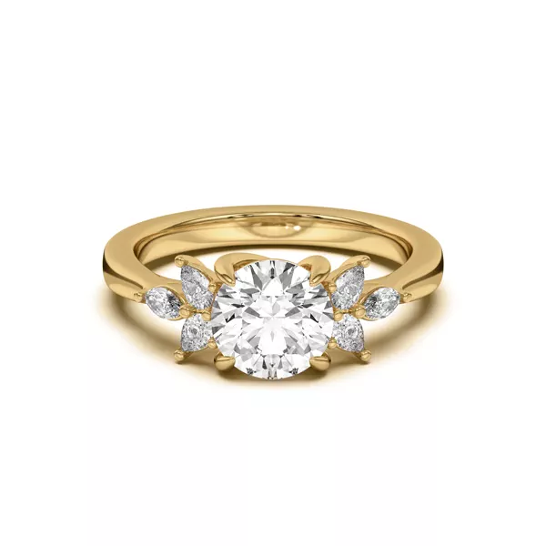 Dara Pear and Marquise Cluster Engagement Ring