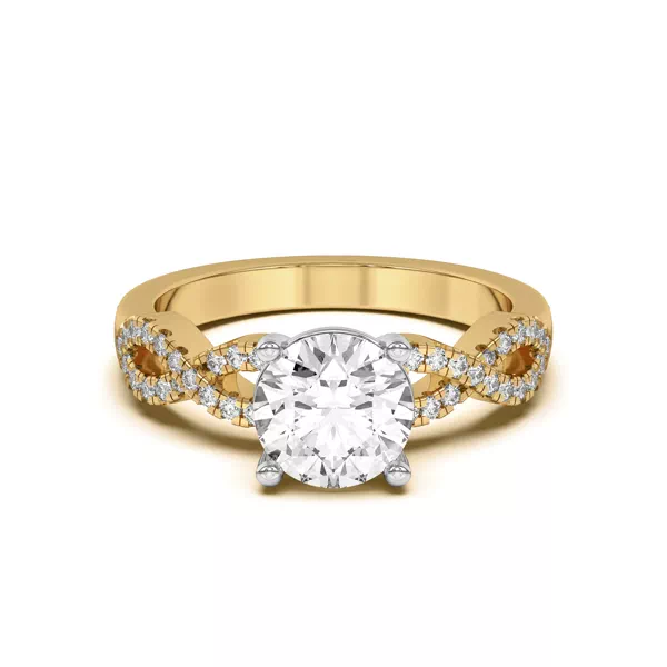 Infinity Diamond Two-Tone Engagement Ring