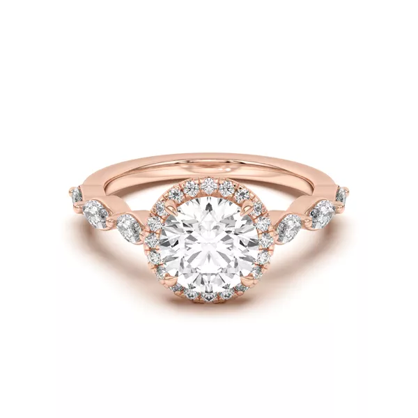 Everly Marquise Engagement Ring With Halo 