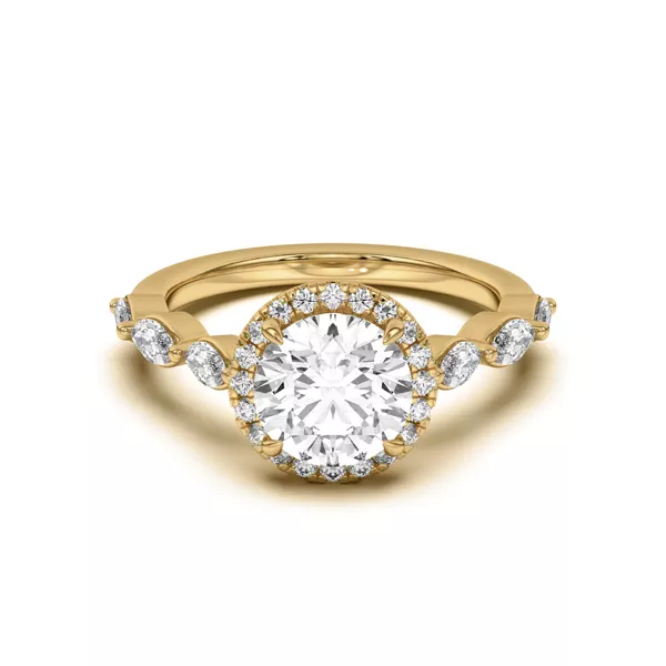 Everly Marquise Engagement Ring With Halo 