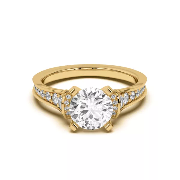 Bria Graduated Wide Cathedral Engagement Ring