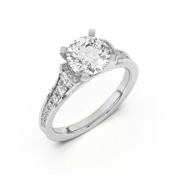 Bria Graduated Wide Cathedral Engagement Ring