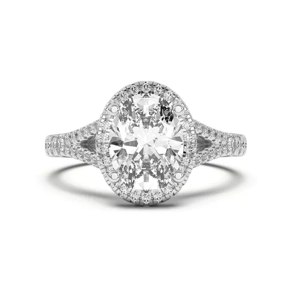 Clarissa Split Shank Halo Engagement Ring