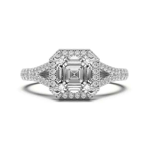 Clarissa Split Shank Halo Engagement Ring