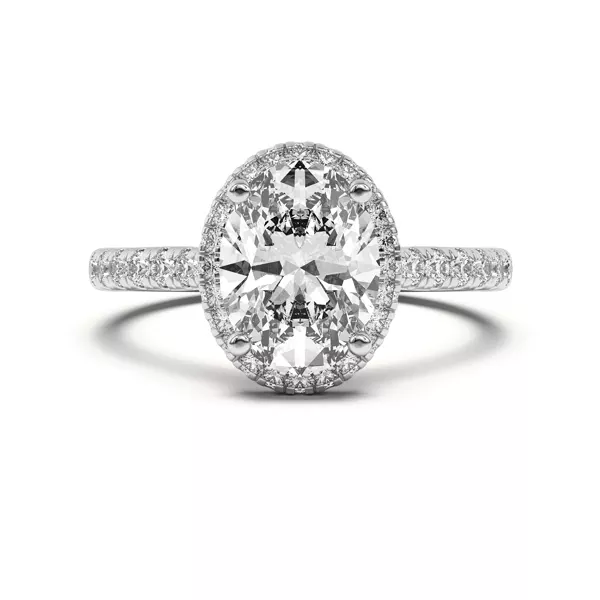 Estelle Classic Pavé Cathedral Halo Engagement Ring