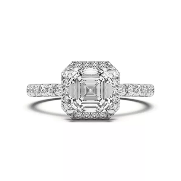 Estelle Classic Pavé Cathedral Halo Engagement Ring