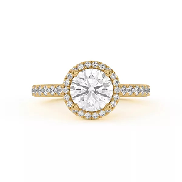 Estelle Classic Pavé Cathedral Halo Engagement Ring