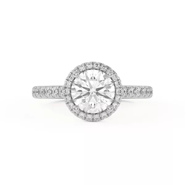 Estelle Classic Pavé Cathedral Halo Engagement Ring