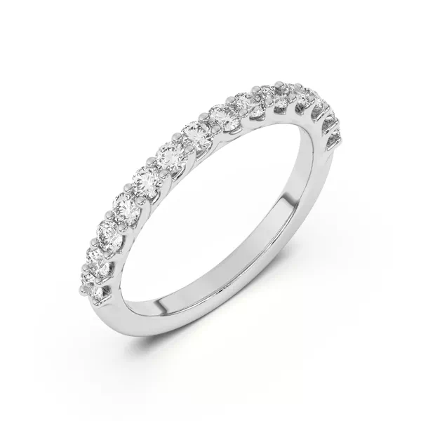 Wave Prong Pavé Band