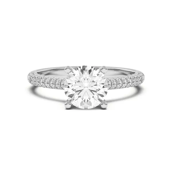 Ingrid Double Row Pavé Engagement Ring