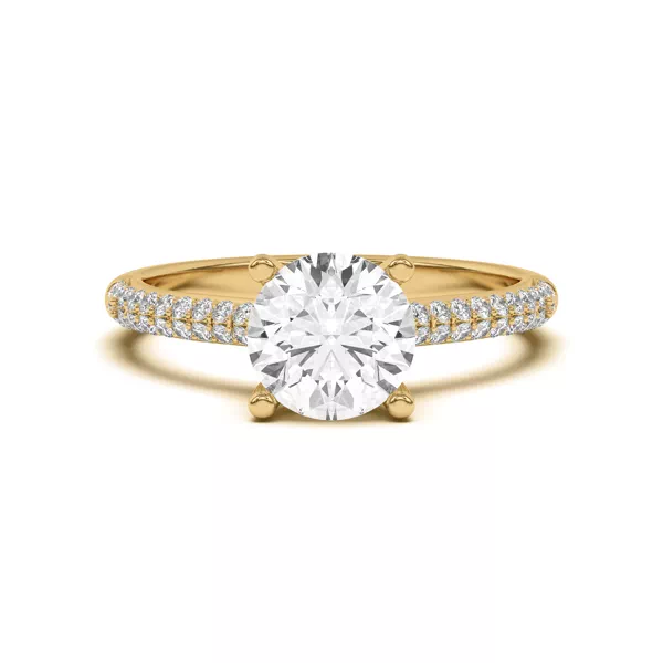 Ingrid Double Row Pavé Engagement Ring