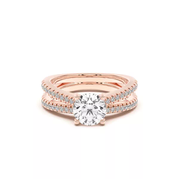 Bree Split Shank Pavé Engagement Ring