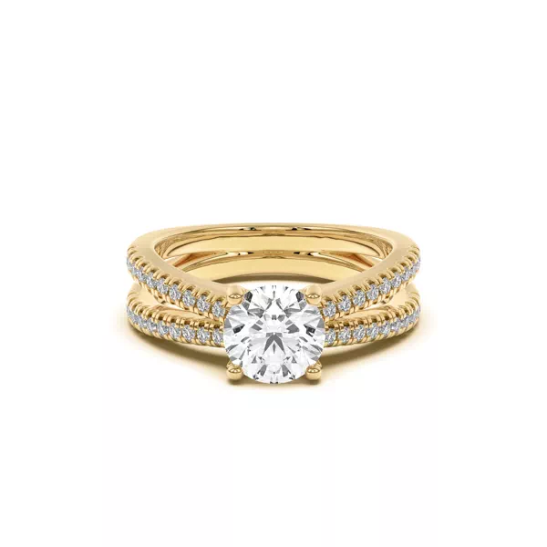 Bree Split Shank Pavé Engagement Ring