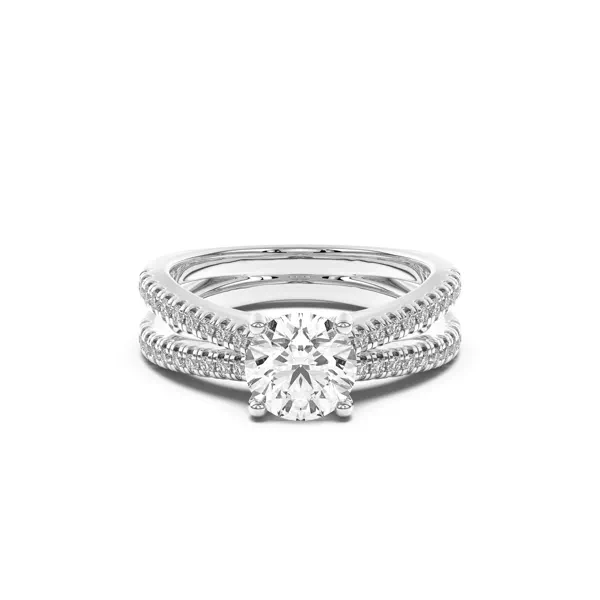Bree Split Shank Pavé Engagement Ring