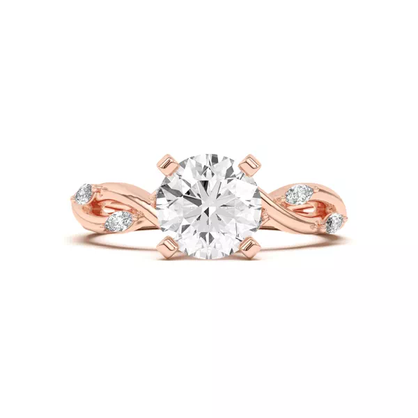 Maxime Twisted Marquise Diamond Engagement Ring