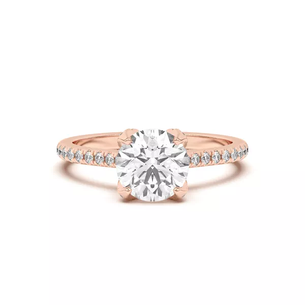Marian Diamond-Encrusted Tulip Prong Pavé Engagement Ring