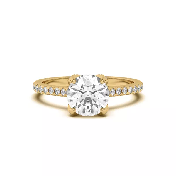 Marian Diamond-Encrusted Tulip Prong Pavé Engagement Ring