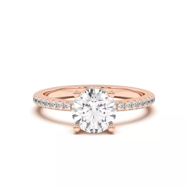 Marie Classic Hidden Halo Lab Pavé Ring