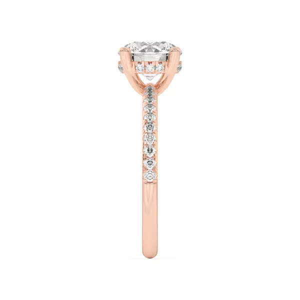 Marie Classic Hidden Halo Pavé Engagement Ring