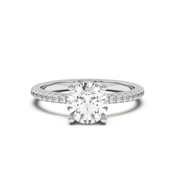 Marie Classic Hidden Halo Pavé Engagement Ring
