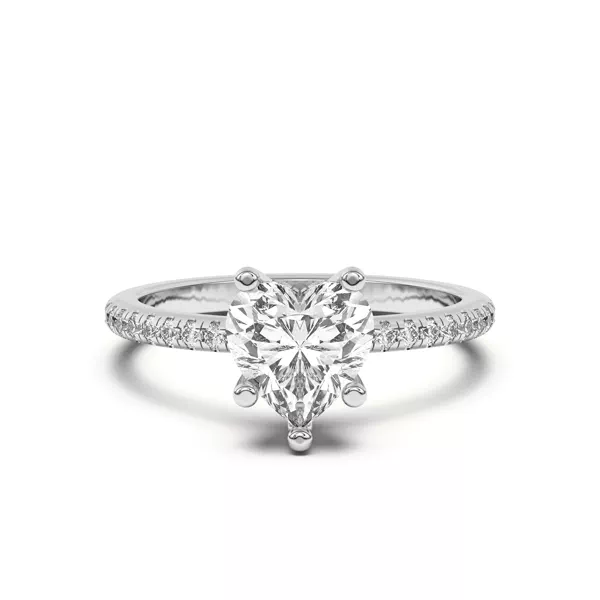 Marie Classic Hidden Halo Pavé Engagement Ring