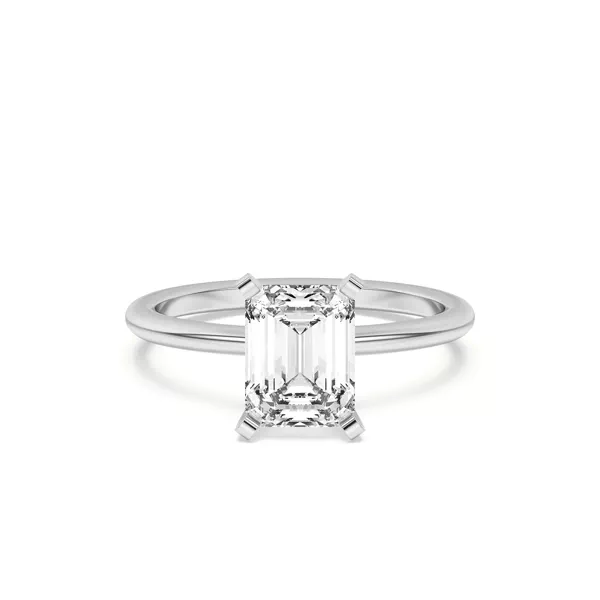Ally Classic Solitaire Engagement Ring (1.4mm) With 1.01 Carat Emerald Diamond