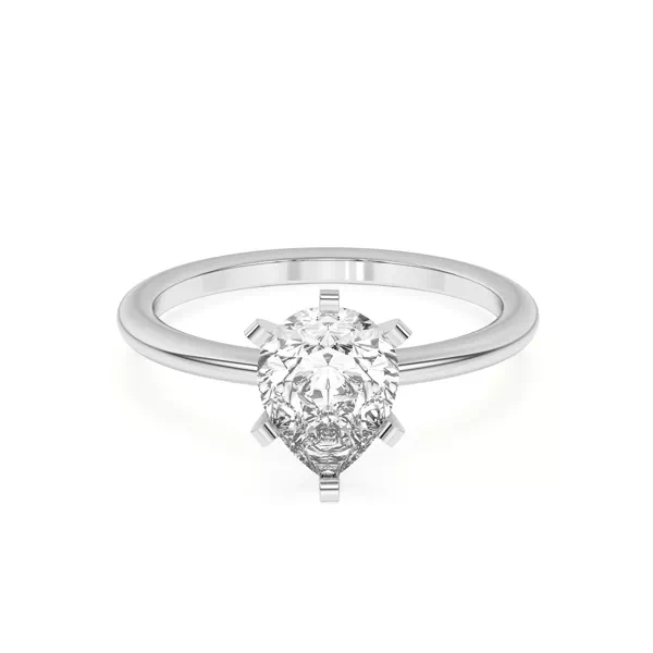 Ally Classic Solitaire Engagement Ring (1.4mm) With 1.04 Carat Pear Diamond