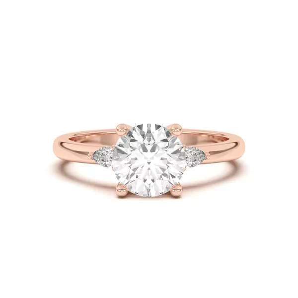 Meredith Pear Accent Engagement Ring