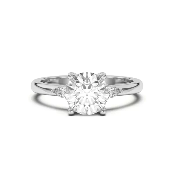 Meredith Pear Accent Engagement Ring