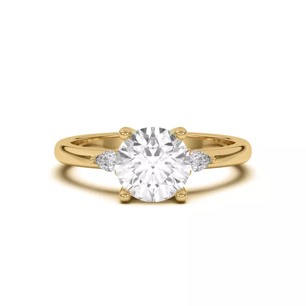 Meredith Pear Accent Engagement Ring