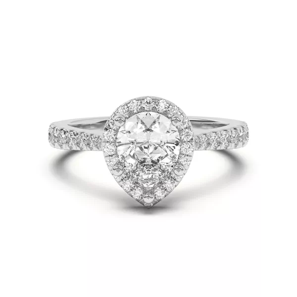 Cici Halo Engagement Ring With 1.04 Carat Pear Diamond