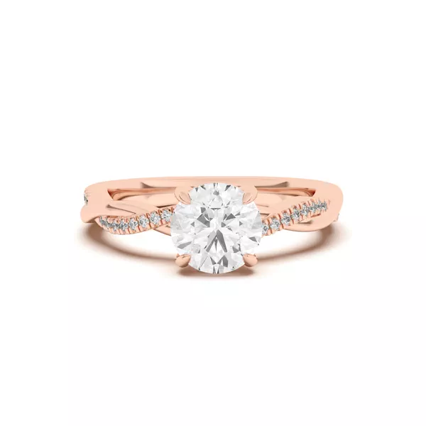 Debra Twisted Pavé Engagement Ring