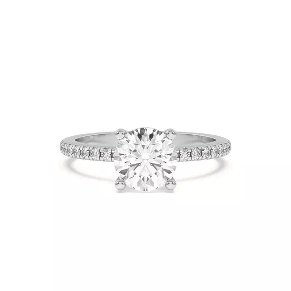 Betsy Petite Lab Pavé Engagement Ring